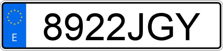 Numer rejestracyjny 8922JGY posiada TOYOTA AYGO