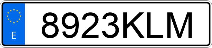 Numer rejestracyjny 8923KLM posiada AUDI Q5