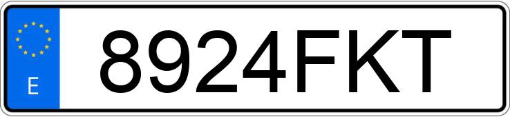 Numer rejestracyjny 8924FKT posiada CITROEN BERLINGO