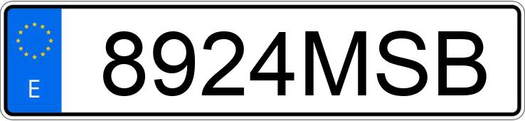 Numer rejestracyjny 8924MSB posiada CITROEN BERLINGO