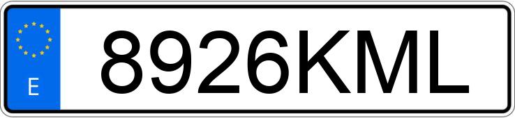 Numer rejestracyjny 8926KML posiada OPEL ASTRA