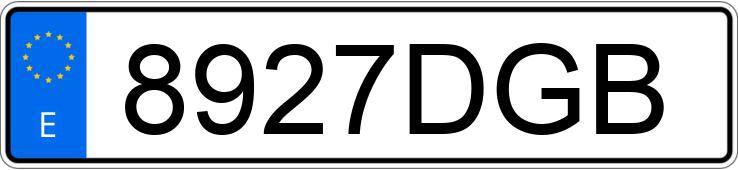 Numer rejestracyjny 8927DGB posiada AUDI A3