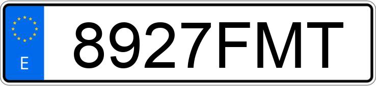 Numer rejestracyjny 8927FMT posiada HYUNDAI TUCSON