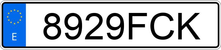 Numer rejestracyjny 8929FCK posiada AUDI A3