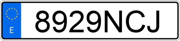 Numer rejestracyjny 8929NCJ posiada VOLKSWAGEN GOLF PLUS