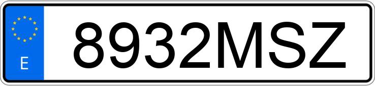 Numer rejestracyjny 8932MSZ posiada MERCEDES GLC (254)