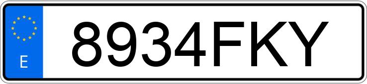 Numer rejestracyjny 8934FKY posiada SEAT IBIZA