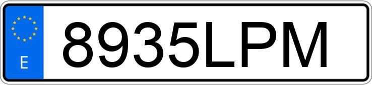 Numer rejestracyjny 8935LPM posiada BMW SERIE 4