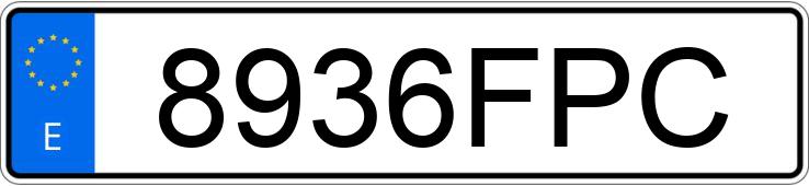 Numer rejestracyjny 8936FPC posiada BMW SERIE 1