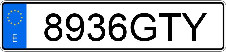 Numer rejestracyjny 8936GTY posiada RENAULT CLIO