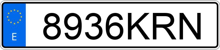 Numer rejestracyjny 8936KRN posiada MERCEDES GLC (253)