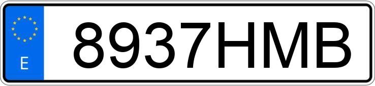 Numer rejestracyjny 8937HMB posiada BMW K 1600