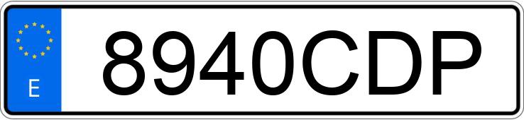 Numer rejestracyjny 8940CDP posiada MERCEDES CLK (208-209)