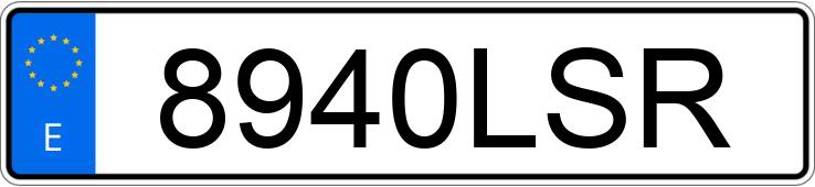 O número de registro 8940LSR tem VOLKSWAGEN TIGUAN