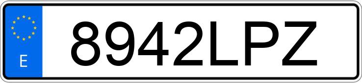 Numer rejestracyjny 8942LPZ posiada VOLKSWAGEN PASSAT