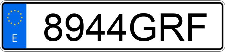 Numer rejestracyjny 8944GRF posiada SUZUKI BURGMAN 125