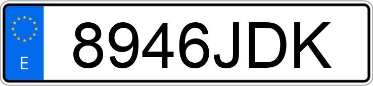 Numer rejestracyjny 8946JDK posiada TOYOTA AVENSIS