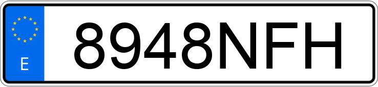 Numer rejestracyjny 8948NFH posiada SEAT IBIZA