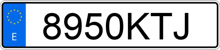 Numer rejestracyjny 8950KTJ posiada VOLKSWAGEN GOLF