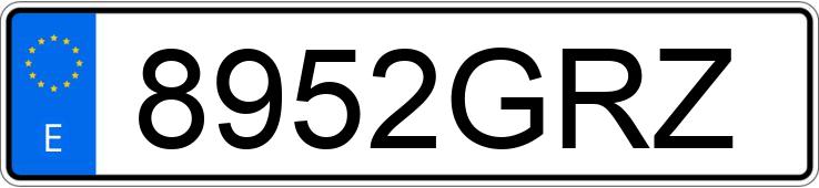 Numer rejestracyjny 8952GRZ posiada VOLKSWAGEN GOLF