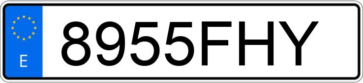 Numer rejestracyjny 8955FHY posiada PEUGEOT 307