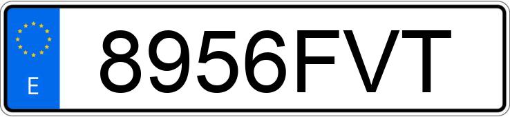 Numer rejestracyjny 8956FVT posiada TOYOTA AURIS