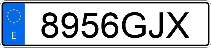 Numer rejestracyjny 8956GJX posiada OPEL VECTRA