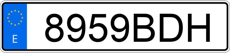 Numer rejestracyjny 8959BDH posiada PEUGEOT EXPERT