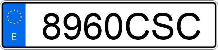 Numer rejestracyjny 8960CSC posiada PEUGEOT 206 Numer rejestracyjny 8960CSC posiada PEUGEOT 206