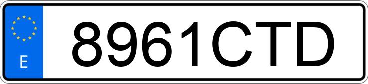 Numer rejestracyjny 8961CTD posiada VOLKSWAGEN GOLF