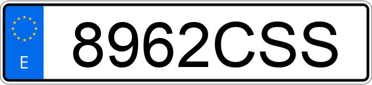 Numer rejestracyjny 8962CSS posiada PEUGEOT 406