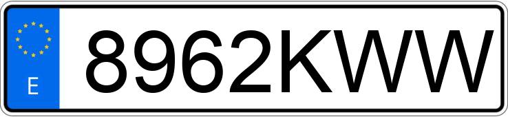 Numer rejestracyjny 8962KWW posiada OPEL CORSA