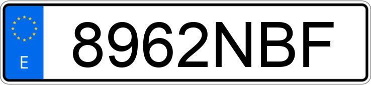 Numer rejestracyjny 8962NBF posiada BMW SERIE 1