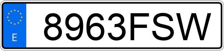 Numer rejestracyjny 8963FSW posiada HYUNDAI H-1 VAN