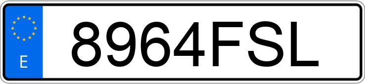 Numer rejestracyjny 8964FSL posiada TOYOTA AYGO