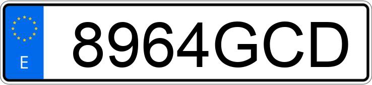 Numer rejestracyjny 8964GCD posiada PEUGEOT 308