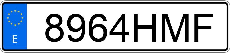 Numer rejestracyjny 8964HMF posiada BMW X3