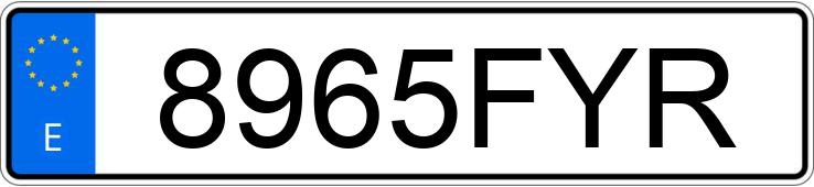 Numer rejestracyjny 8965FYR posiada BMW SERIE 5