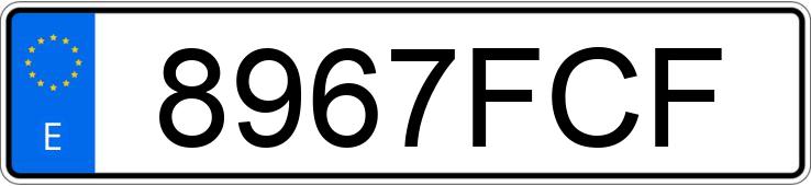 Numer rejestracyjny 8967FCF posiada PEUGEOT 807
