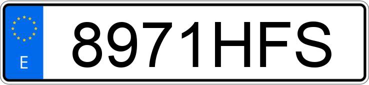 Numer rejestracyjny 8971HFS posiada PEUGEOT 308