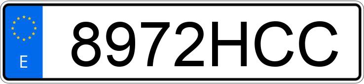 Numer rejestracyjny 8972HCC posiada RENAULT SCENIC