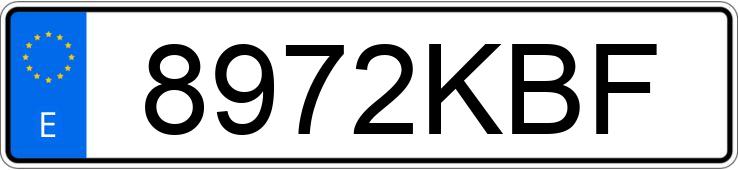 Numer rejestracyjny 8972KBF posiada FIAT 500