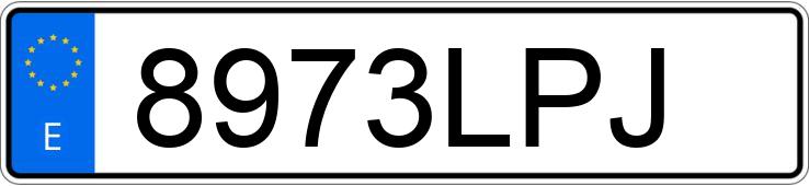 Numer rejestracyjny 8973LPJ posiada VOLKSWAGEN GOLF