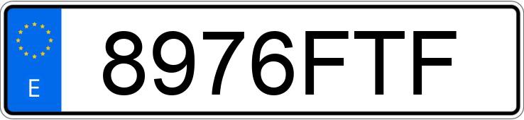 Numer rejestracyjny 8976FTF posiada PEUGEOT 207