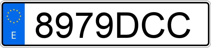 Numer rejestracyjny 8979DCC posiada VOLKSWAGEN GOLF