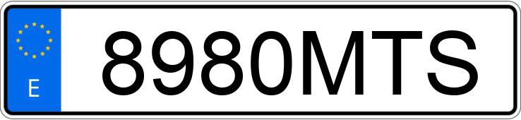 Numer rejestracyjny 8980MTS posiada SEAT EXEO