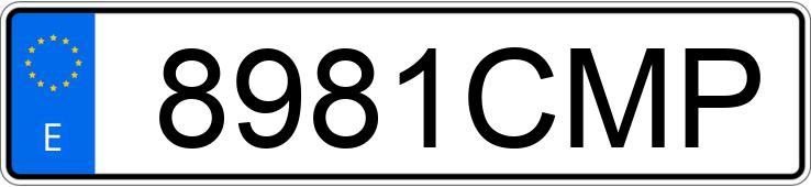 Die Registrierungsnummer 8981CMP hat OPEL OMEGA