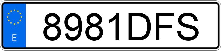 Numer rejestracyjny 8981DFS posiada CITROEN XSARA