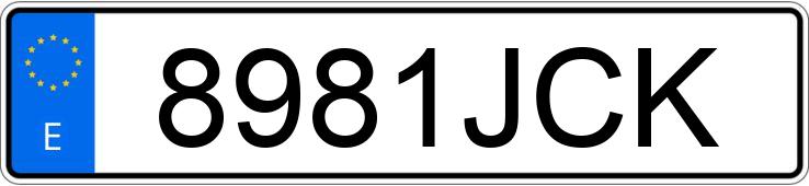 Numer rejestracyjny 8981JCK posiada AUDI A8