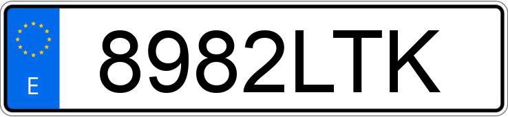 Numer rejestracyjny 8982LTK posiada HONDA CRF 300